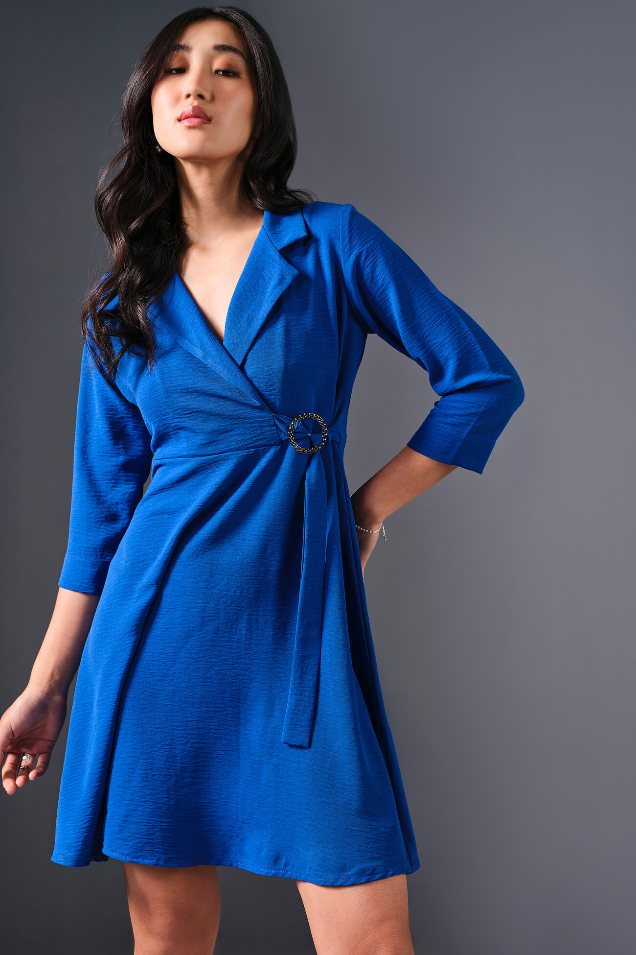 Jules Wrap Dress, Blue, image 7